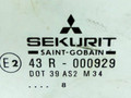 стекло двери задней правой Mitsubishi Carisma 1 поколение 1999, хетчбэк 5 дв., 43R-000929 - фото №2