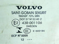 стекло двери передней левой Volvo V70 2 поколение 2002, 2.4 л., D 5244 T, дизель, МКПП, серебристый, универсал, передний привод, 43R-001106, 30753468 - фото №2