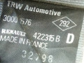 ремень безопасности Renault Scenic 1 поколение JA0J 1998, 1.9 л., F8Q 788, дизель, 5МКПП, минивэн, передний привод, 30001576, 422315B - фото №6