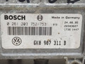 блок управления двигателем Volkswagen Polo 3 поколение 1995, 1.6 л., бензин, BOSCH, 6K0907311B, 0261203752753 - фото №3