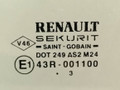 стекло двери передней левой Renault Megane 2 поколение BM0B 2003, 1.4 л., i, K4J 730, бензин, 5МКПП, серебристый, хетчбэк 5 дв., передний привод, 8200077233 - фото №2