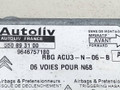 блок AirBag Citroen Xsara 1 поколение 2000, 550893100, 9646757180 - фото №3
