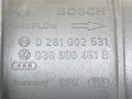 расходомер воздуха Volkswagen Bora 1 поколение 2002, 1.9 л., TDi, ATD, дизель, 5МКПП, серебристый, седан, передний привод, 0281002531, 038906461B - фото №5