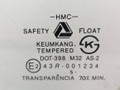 стекло двери задней левой Hyundai Lantra J2 1995, 1.6 л., i, бензин, 5МКПП, зелёный, седан, передний привод, 8341029020 - фото №2