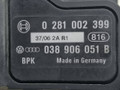 датчик абсолютного давления Skoda Fabia 1 поколение [рестайлинг] 2006, 1.4 л., TDi, BNV, дизель, 5МКПП, чёрная, универсал, передний привод, 0281002399, 038906051B - фото №2