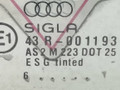 стекло двери передней правой Audi A4 B5 1996, 1.9 л., TDi, AHU, дизель, 5МКПП, зелёный, седан, 8D0845202 - фото №2