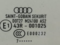 стекло двери передней левой Audi A4 B8/8K [рестайлинг] 2011, 2.0 л., FSI, бензин, АКПП, чёрный, седан, полный привод, 8K0845201C - фото №2