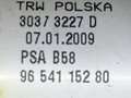 подушка безопасности боковая (шторка) Citroen C4 Grand Picasso 1 поколение 2007, 1.6 л., HDi, 9HZ (DV6TED4), дизель, 5МКПП, минивэн, передний привод, 9654115280, 30373227D - фото №2
