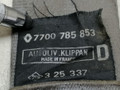 ремень безопасности Renault 19 2 поколение B53B 1993, 1.8 л., бензин, 5МКПП, красный, хетчбэк 5 дв., передний привод, 7700785853 - фото №4