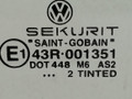 стекло двери передней правой Volkswagen Bora 1 поколение 2002, 1.9 л., TDi, ATD, дизель, 5МКПП, серебристый, седан, передний привод, 1J4845202F, 1J4845202G - фото №2