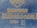 решетка радиатора Renault Megane 1 поколение LA0E 1996, 1.4 л., i, E7J 764, бензин, 5МКПП, синий, седан, передний привод, 7700834201, 7700834200 - фото №4
