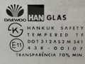стекло кузовное боковое правое Daewoo Lanos T100 1998, 1.3 л., MPI, A13SMS, бензин, 5МКПП, зелёный, хетчбэк 3 дв., передний привод, 96234663 - фото №3