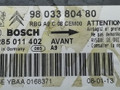 блок AirBag Peugeot 208 1 поколение 2013, 1.2 л., i, бензин, 5МКПП, черный, хетчбэк 5 дв., 9803380480, RBGA9C08CEM00, 0285011402 - фото №3