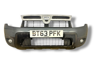 бампер передний Dacia Duster 1 поколение 2013, 1.5 л., DCi, K9K 898, дизель, 6МКПП, grayish green tpm / tefaa, внедорожник 5 дв., полный привод, правый руль, 620220030R, 620780003R