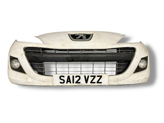бампер передний Peugeot 207 1 поколение [рестайлинг] 2012, 1.4 л., i, 8FP (EP3C), бензин, 5МКПП, blanc banquise / ewp, хетчбэк 5 дв., передний привод, правый руль, 9688071577