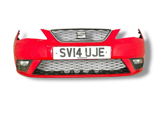 бампер передний SEAT Ibiza 4 поколение [рестайлинг] 2014, 1.4 л., i, CGGB, бензин, 5МКПП, rojo emocion, хетчбэк 3 дв., передний привод, правый руль, 6J0807221K