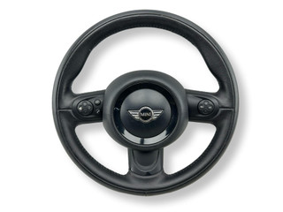 руль Mini Cooper S 2 поколение [рестайлинг] R56 2012, 1.6 л., Ti, N18 B16 A, бензин, 6МКПП, highclass grey / b43, хетчбэк 3 дв., передний привод, правый руль, 6791373, 609695852D