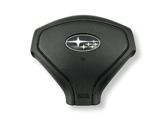 подушка безопасности водителя Subaru Forester 2 поколение (SG) [рестайлинг] SG5 2007, 2.0 л., i, EJ204, бензин, 5МКПП, evergreen-silver, универсал, полный привод, правый руль, 98211-SA140