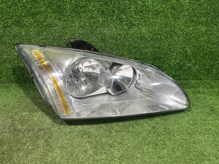 Фара галоген правая Ford Focus 2 поколение 2007, 1.6 л., i, HWDA, бензин, 5МКПП, moondust silver / o3, хетчбэк 5 дв., передний привод, правый руль, 4M51-13W029-BE