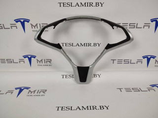 Корпус декоративный подушки безопасности (руля) водителя Tesla Model 3 1 поколение 2021, 2463292, 2463293, 1096973-00