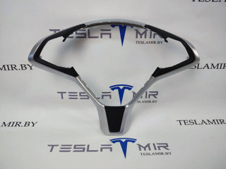 Корпус декоративный подушки безопасности (руля) водителя Tesla Model S 1 поколение [рестайлинг] 2017, 1023381-00, 2507651, 2463292, 2463293, 2507650