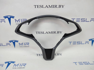 Корпус декоративный подушки безопасности (руля) водителя Tesla Model S 1 поколение [рестайлинг] 2017, 2507651, 2507650