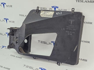 Воздуховод (дефлектор) радиатора (лопух) левый Tesla Model S 1 поколение [рестайлинг] 2018, 1058070-00, 1058023-00