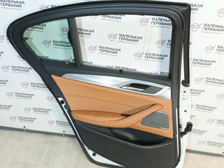 обшивка двери задняя левая BMW 5 серия G30/G31 G30 2018, 2.0 л., B48 B20 A, бензин, АКПП, a96 mineral-weiss metallic, седан, задний привод, правый руль, 51427477161, 7477161
