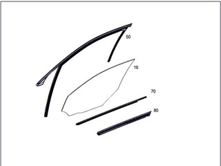 стекло двери передней левой Mercedes-Benz C-Класс W205/S205/C205 W205.042 2014, 2.0 л., M 274.920, бензин, АКПП, 755 серый, седан, задний привод, правый руль, A2057250110