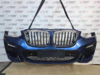 бампер передний BMW X3 G01 2019, 2.0 л., B48B20C, бензин, АКПП, c1m phytonic-blau metallic, внедорожник 5 дв., полный привод, 51118091997, 8091997, 51118091998, 8091998, 51118091994, 8091994, 51118098824, 8098824, 51137397465, 7397465, 51137397466, 7397466, 63177412527, 7412527, 63177412528, 7412528, 51118089751, 8089751, 51118091994, 8091994