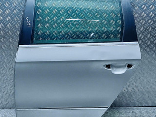 дверь задняя левая Volkswagen Passat B6 2007, 2.0 л., TDi, дизель, 6МКПП, серебристый, универсал, передний привод, правый руль