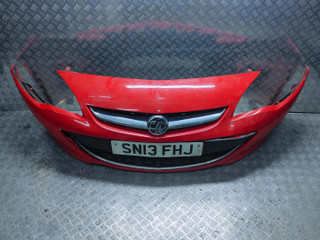 бампер передний Opel Astra J [рестайлинг] 2013, 1.4 л., i, A 14 XER, бензин, 5МКПП, красный, передний привод, правый руль