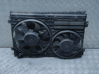 вентилятор радиатора Volkswagen Golf 6 поколение 2009, 2.0 л., TDi, CBDC, дизель, 5МКПП, голубой, передний привод, правый руль, 1K0121207BC, 1K0121205AD, 1355D300199, 29088006