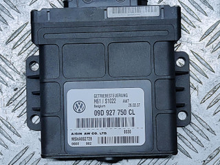 блок управления АКПП Volkswagen Touareg 1 поколение [рестайлинг] 2007, 2.5 л., TDi, BPE, дизель, АКПП, чёрный, внедорожник 5 дв., полный привод, правый руль, 09D927750CL