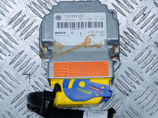 блок AirBag Volkswagen Touareg 1 поколение [рестайлинг] 2007, 2.5 л., TDi, BPE, дизель, АКПП, чёрный, внедорожник 5 дв., полный привод, правый руль, 7L0959655, 0285001991