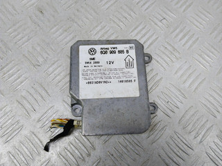 блок AirBag Volkswagen Passat B5 [рестайлинг] (2000 - 2005), 1.9 л., AVB, дизель, МКПП, синий, универсал, передний привод, 6Q0909605B