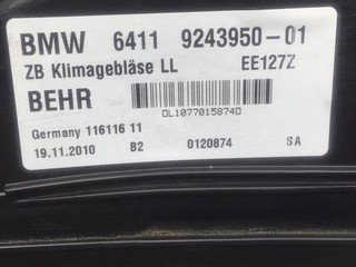 моторчик печки BMW 5 серия F07/F10/F11 F10 2011, 3.0 л., i, N52N B30 A, бензин, АКПП, седан, задний привод, 64119243950-01