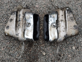 насадка на глушитель BMW 7 серия F01/F02 [рестайлинг] F02 2014, 4.4 л., N63 B44 B, бензин, АКПП, седан, задний привод, 7185405, 7185406