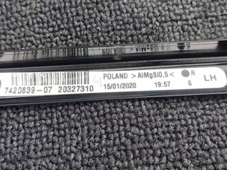 молдинг стекла двери задней левой BMW X2 F39 2020, 2.0 л., B48 A20 A, бензин, белый, внедорожник 5 дв., правый руль, 7420839