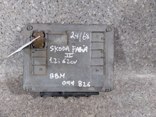 блок управления двигателем Skoda Fabia 1 поколение (6Y) (1999 - 2004), 1.2 л., i, BBM, бензин, МКПП, O3D906023, 5WP40846