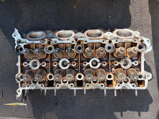 головка блока цилиндров Porsche Cayenne 955 (2002 - 2007), 4.5 л., M 48.50, бензин, АКПП