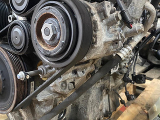 компрессор кондиционера BMW 3 серия F30/F31/F34 [рестайлинг] F30 2015, 2.0 л., N47 D20 C, дизель, МКПП, estoril blau (b45), седан, полный привод, правый руль, 9330831, 64529330831, 6SEU14A