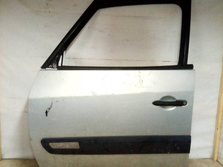 стекло двери передней левой Renault Espace 4 поколение 2003, серебристый, 8200015477