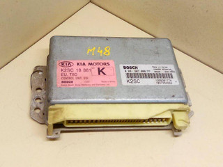 блок управления двигателем Kia Shuma 2 поколение 2003, 1.8 л., i, бензин, 5МКПП, черный, хетчбэк 5 дв., передний привод, BOSCH, K25C18881, 0261207000, MOTORS