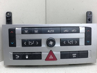 блок управления печки / климат-контроля Peugeot 407 1 поколение 2007, 2.0 л., HDi, дизель, 6МКПП, синий, универсал, передний привод, VISTEON, 96512442XT, 96573322YP02, 96469958XT