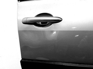 ручка наружная Renault Megane 2 поколение BM0B 2003, 1.4 л., i, K4J 730, бензин, 5МКПП, серебристый, хетчбэк 5 дв., передний привод, 820007607, 8200028464