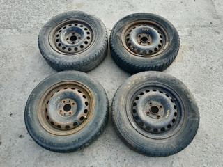 диск штампованный Opel Vectra B 1998, 1.6 л., i, X 16 XEL, бензин, 5МКПП, зеленый, универсал, передний привод
