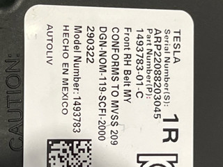 ремень безопасности Tesla Model Y 1 поколение 2022, электро, белый, 1493783-01-C