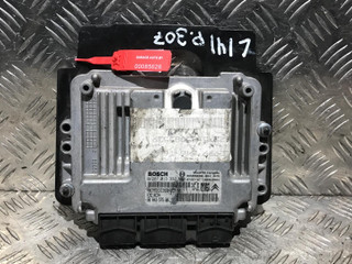блок управления двигателем Peugeot 307 1 поколение [рестайлинг] 2007, 1.6 л., 9HZ (DV6TED4), дизель, 5МКПП, универсал, 0281013332, EDC16C34, 9664257580