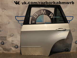 дверь задняя левая BMW X5 E70 [рестайлинг] 2012, 3.0 л., дизель, АКПП, серебристый, внедорожник 5 дв., правый руль, 41527261481